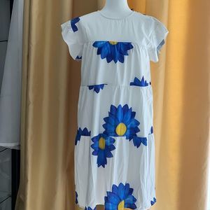 VONDA Women's Short Sleeve  Print  floral print dress Dress S